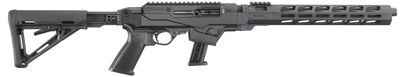 Ruger PC Carbine Ambidextrous controls / reversible charging-handle limited-availability chassis/Magpul Model 19122; right-side ejection not treated as true-left