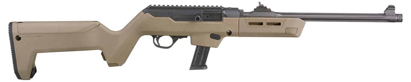 Ruger PC Carbine Ambidextrous controls / reversible charging-handle limited-availability chassis/Magpul Model 19132; right-side ejection not treated as true-left