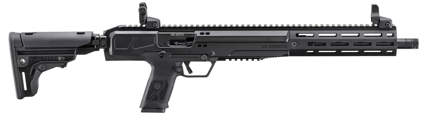 Ruger LC Carbine Ambidextrous controls / reversible charging-handle Model 19309; right-side ejection not treated as true-left