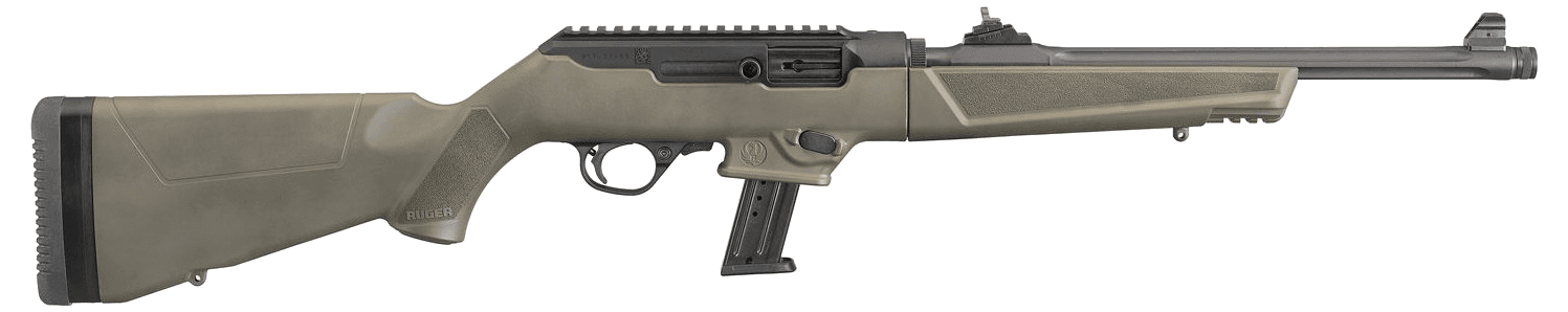 Ruger PC Carbine Ambidextrous controls / reversible charging-handle limited-availability; right-side ejection not treated as true-left · 9mm Luger