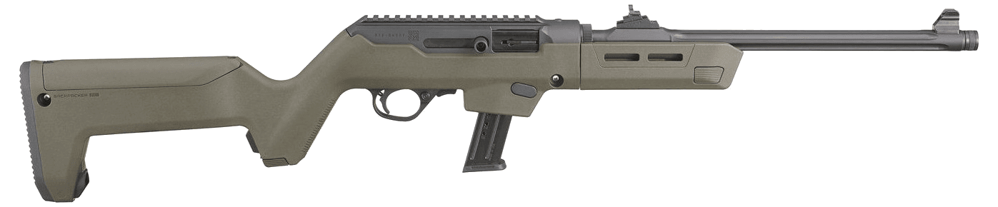 Ruger PC Carbine Ambidextrous controls / reversible charging-handle limited-availability chassis/Magpul; right-side ejection not treated as true-left · 9mm Luger