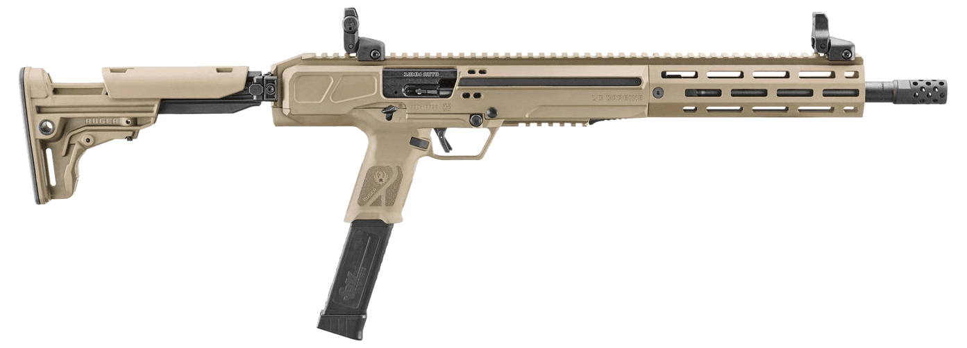 Ruger LC Carbine Ambidextrous controls / reversible charging-handle limited-availability; right-side ejection not treated as true-left · 10mm Auto