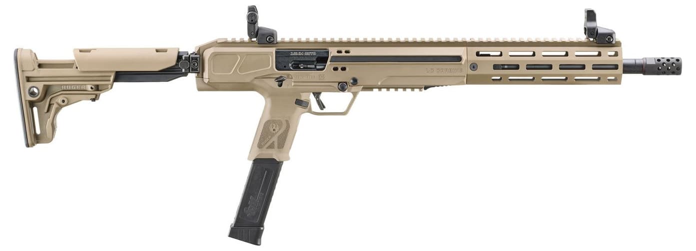 Ruger LC Carbine Ambidextrous controls / reversible charging-handle limited-availability Model 19316; right-side ejection not treated as true-left