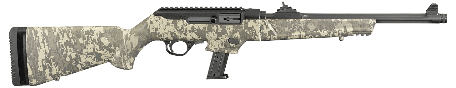 Ruger PC Carbine Ambidextrous controls / reversible charging-handle limited-availability; right-side ejection not treated as true-left · 9mm Luger