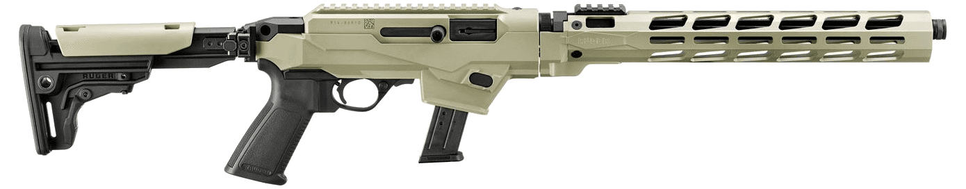 Ruger PC Carbine Ambidextrous controls / reversible charging-handle limited-availability chassis/Magpul; right-side ejection not treated as true-left · 9mm Luger