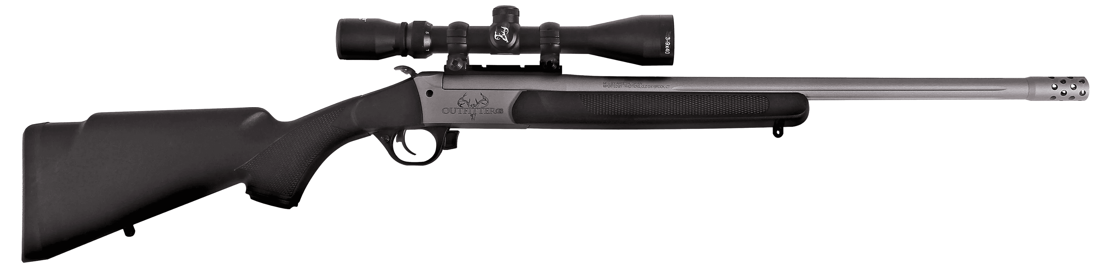 Traditions Firearms Outfitter G3 Takedown Black/CeraKote with 3-9x40 Duplex Scope CR5-471130T · .45-70