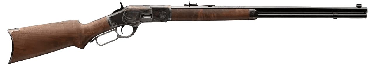 Winchester Model 1873 Sporter Octagon Curved Grip Color Case Hardened